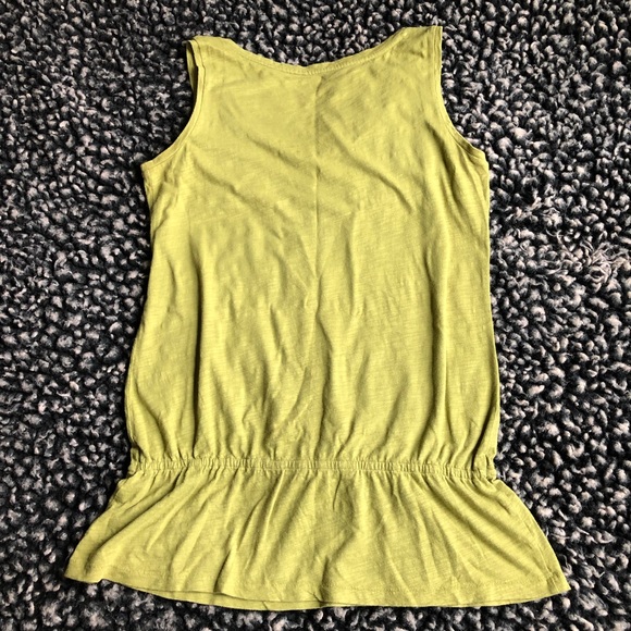 Ann Taylor Loft beaded peplum green peplum tank M - Picture 2 of 4